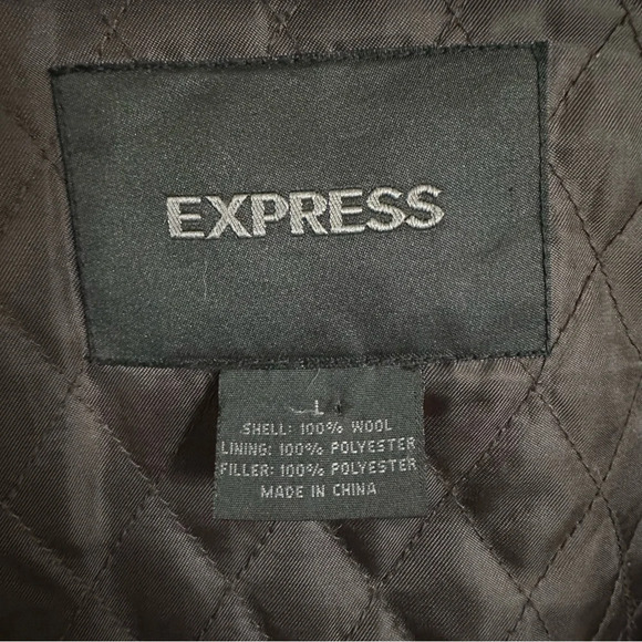 Express Men's Single-Breasted Wool Coat. 100% Wool.‎ - Picture 3 of 10